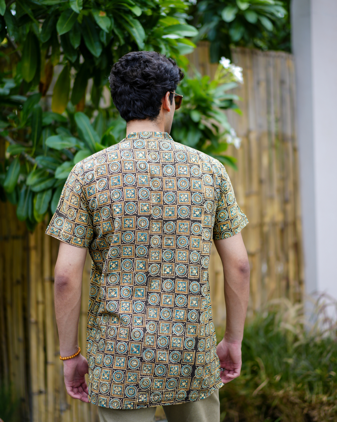 Ajrak Pure Cotton Bushirt for Men