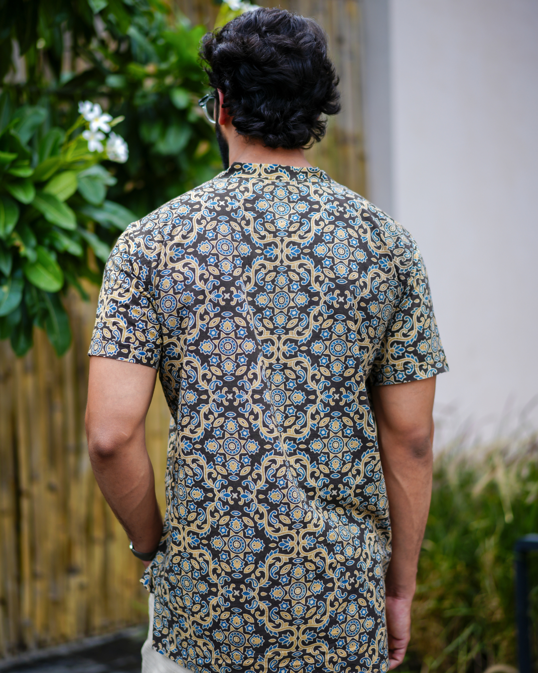 Ajrak Pure Cotton Bushirt for Men