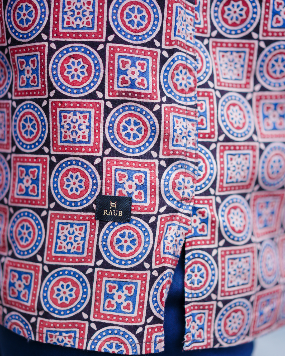Ajrak Pure Cotton Bushirt for Men