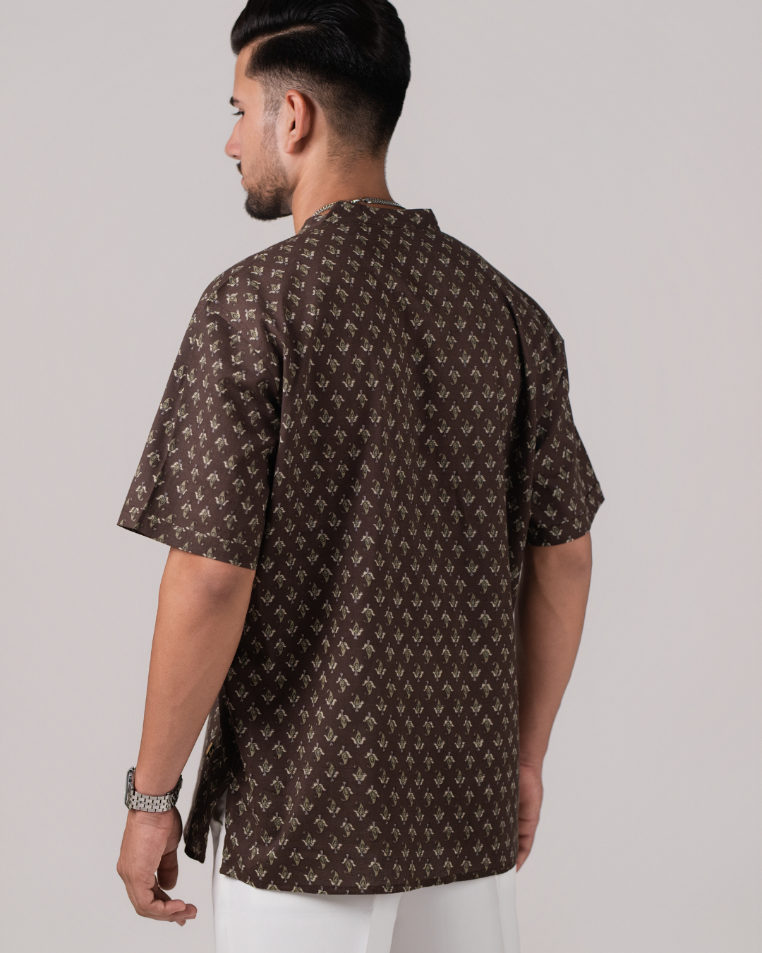Cocoa Buta Print Bushirt for Men