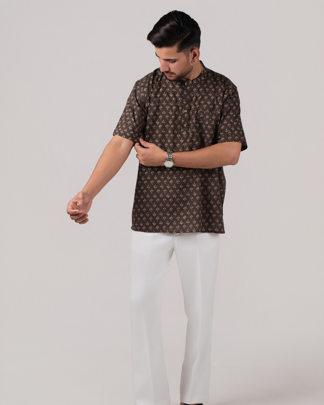Cocoa Buta Print Bushirt for Men