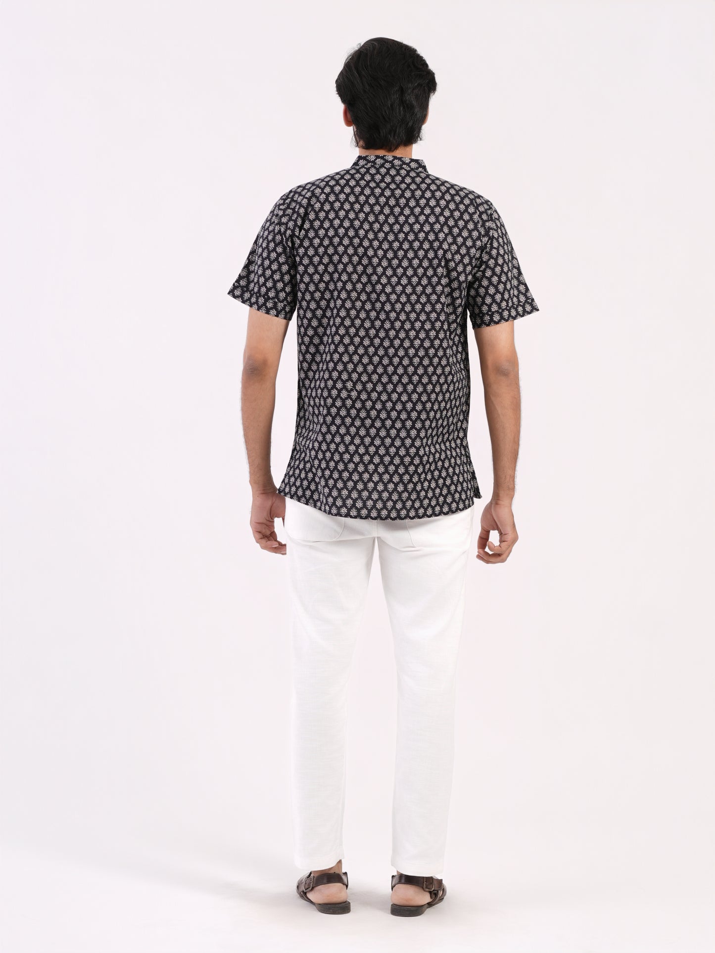 Black Eye Black Buti Print Bushirt