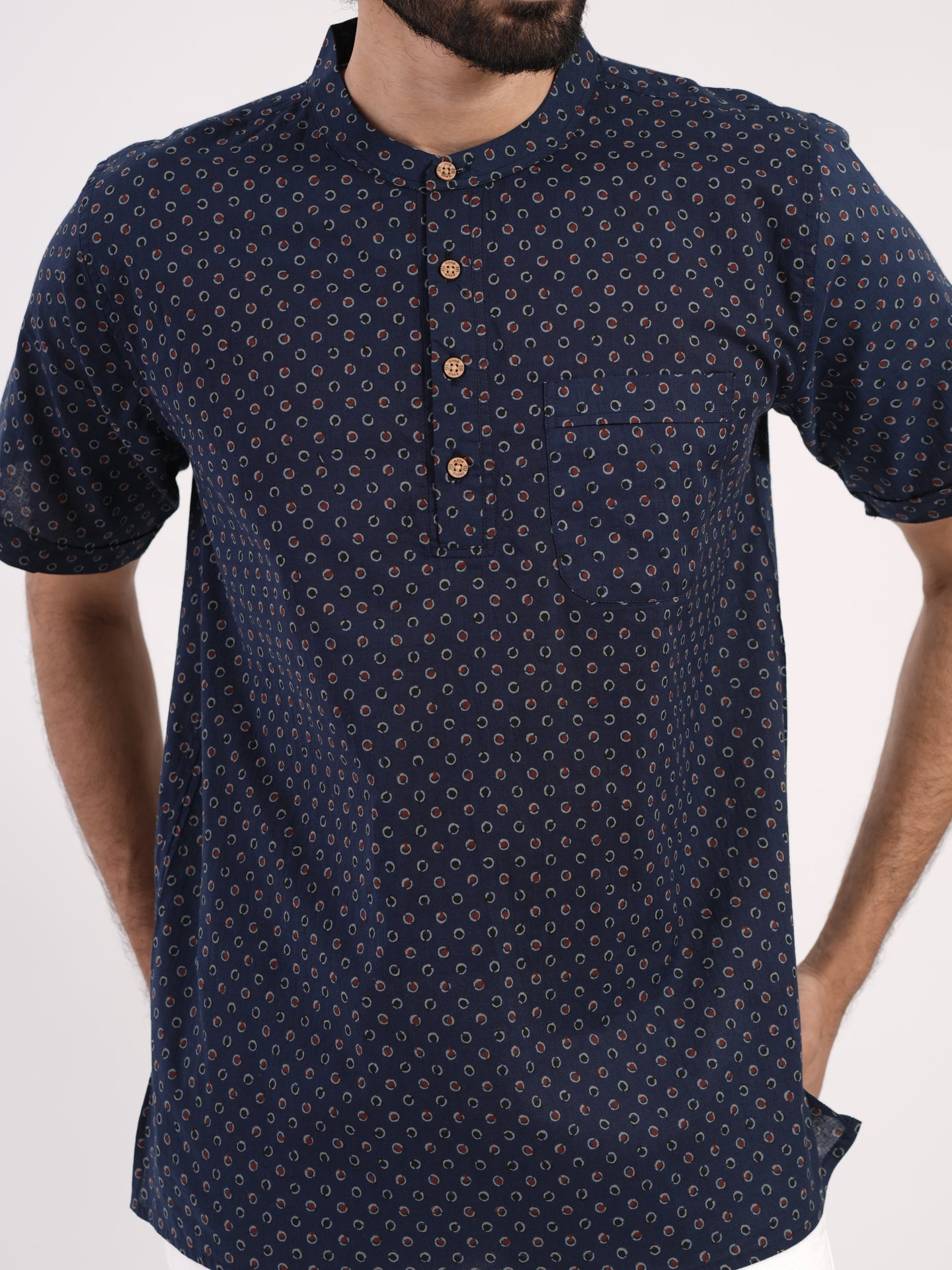 Ink Blue with Red DotPrint
